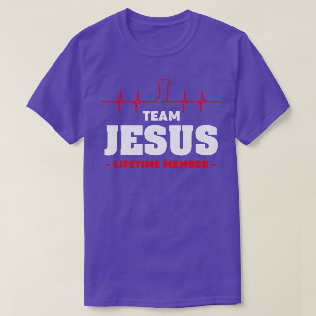 T-shirt Membres de l'équipe à vie Jésus (Design devant)