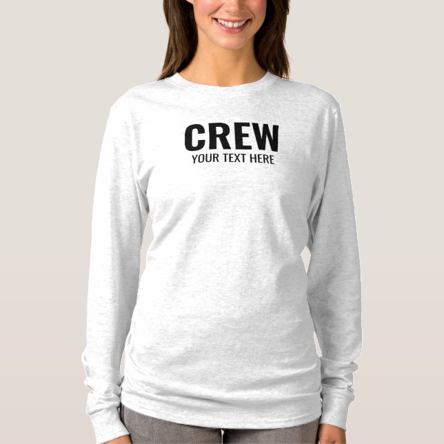 T-shirt Membres d'équipage Femmes Longue Manche Cendres Gr (Devant)