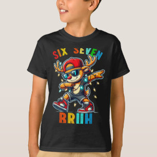 T-shirt Mème 6 7 Renne Dabant Six Sept Bruh Pour Hommes W