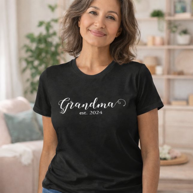 T-shirt Mémé a établi le script blanc (Créateur téléchargé)
