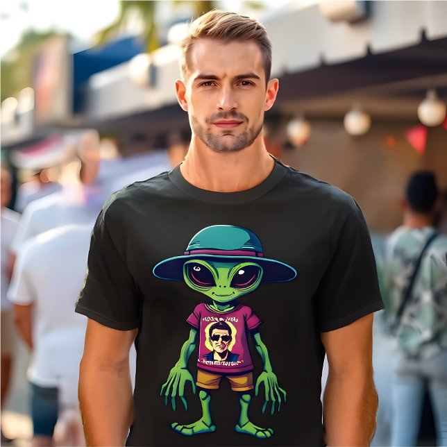 T-shirt Mème Alien amusant "Qui est l’Alien maintenant ?"  (Funny Alien Meme T-Shirt “Who’s the Alien Now?”  )