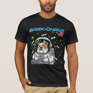 T-shirt Mème "Barkonaut" Bulldog Funny Astronaut espace