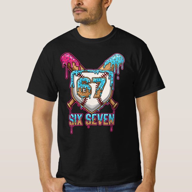 T-shirt Mème Baseball Drip 67 — Joueur 6-7 / Six Sept  (Devant)