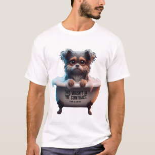 T-shirt Mème "Ce n'était pas dans le contrat" pour bain de