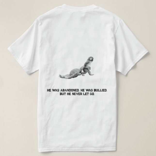 T-shirt Mème célèbre ; Frappez le singe (Design dos)