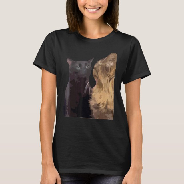 T-shirt mème Chat qui déconnecte journée du chat mème Inte (Devant)