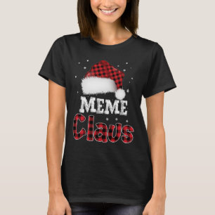 T-shirt Mème Claus Noël Red Plaid Pajama Family Match