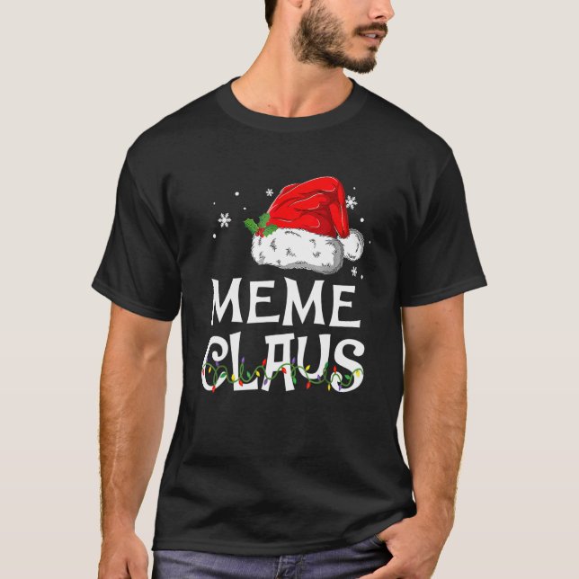 T-shirt Mème Claus Père Noël Pyjama de Noël famille de jum (Devant)