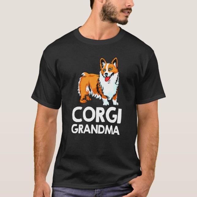 T-shirt Mémé Corgi Chienne Femmes Grand-mère (Devant)