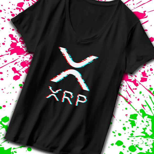 T-shirt Mème Crypto Devise XRP Glitch CryptoCurrency (Créateur téléchargé)