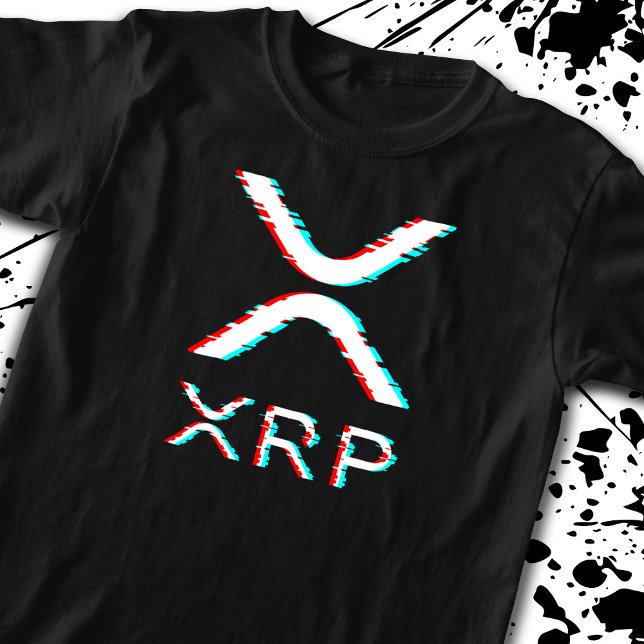 T-shirt Mème Crypto Devise XRP Glitch CryptoCurrency (Créateur téléchargé)