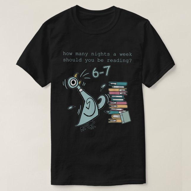 T-shirt Mème de 6-7 nuits de lecture pour enseignant (Design devant)