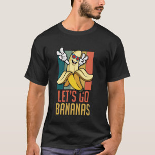 T-shirt Mème de banane drôle rétro Allons-y pour la banane