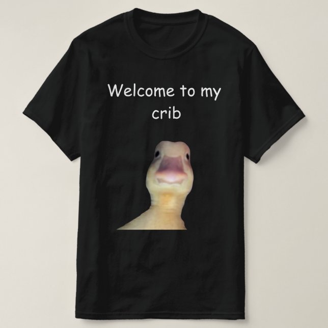 T-shirt Mème de canard drôle – “Bienvenue dans mon antre”  (Design devant)