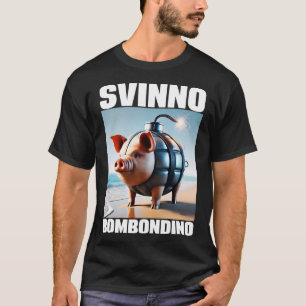 T-shirt Mème de chaos de cochon Svinino Bombondino