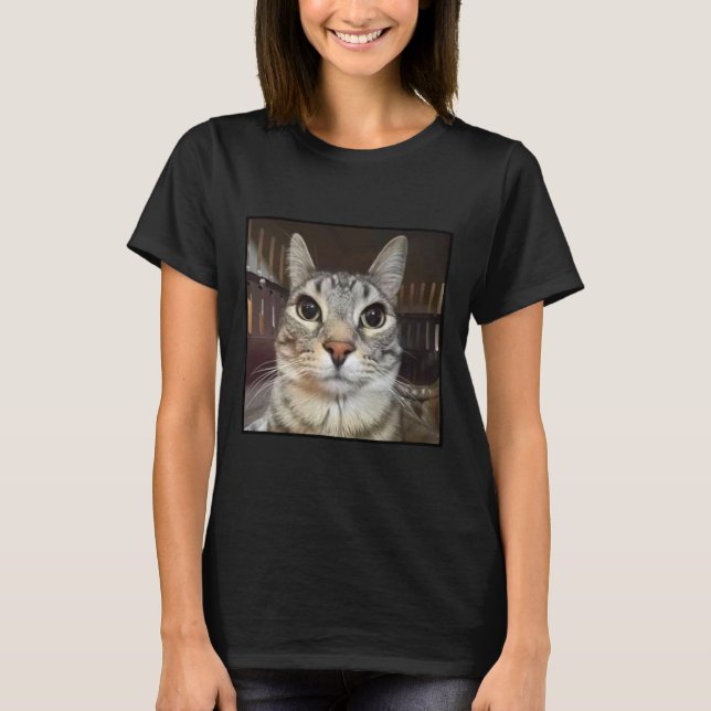 T-shirt Mème de chat à mât à mâcher (Devant)