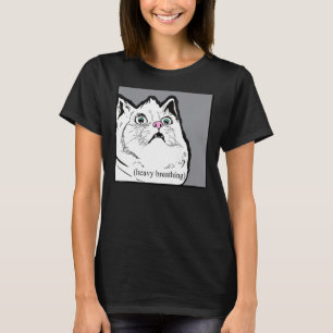 T-shirt Mème de chat à respirer lourd Gros animal Chonky
