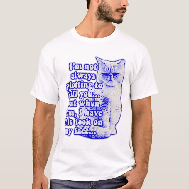 T-shirt Mème de chat amusant pour les propriétaires de cha (Devant)
