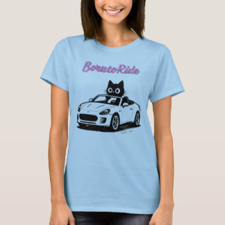 T-shirt mème de chat au volant