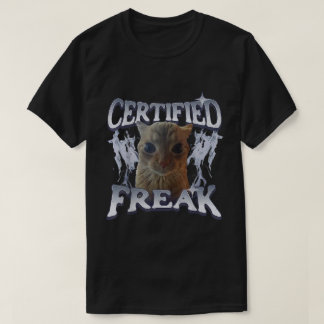 T-shirt Mème de chat certifié Freak Eat Cet maudit Chat