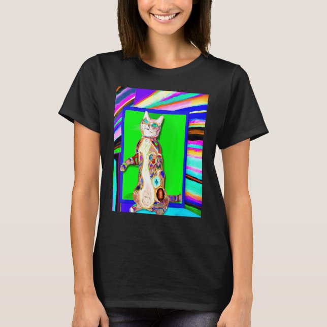 T-shirt Mème de chat chaton coloré (Devant)