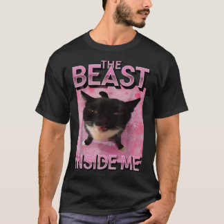T-shirt Mème de chat de la bête en moi