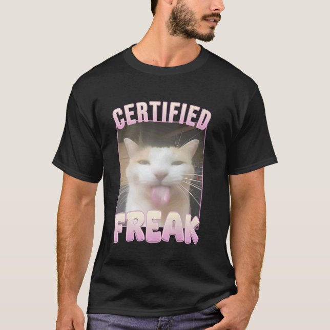 T-shirt Mème de chat drôle certifié déjanté (Devant)
