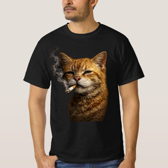 T-shirt Mème de chat drôle cool stupide — Chat orange qui  (Devant)
