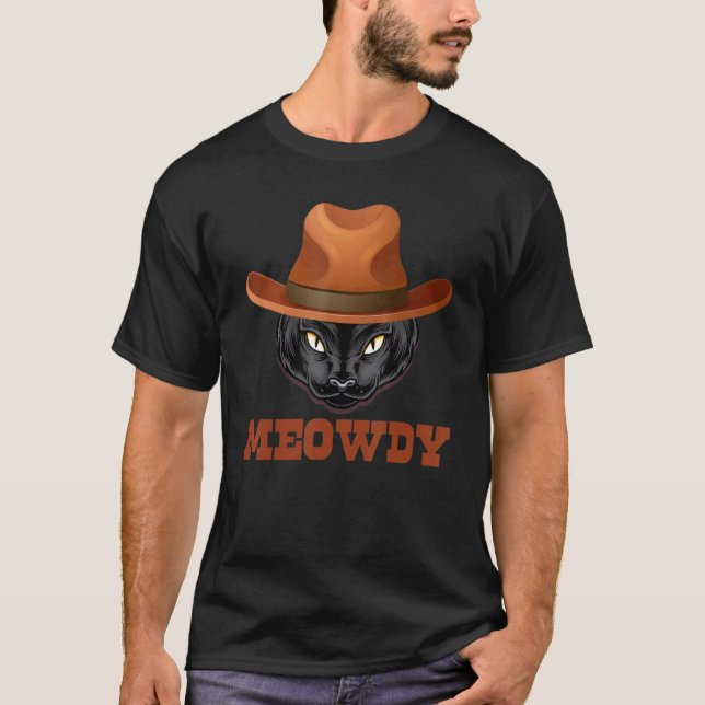 T-shirt Mème de chat - Drôle de mashup entre Miaou et Howd (Devant)