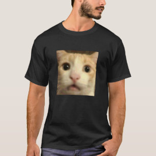 T-shirt Mème de chat drôle humour photo floue graphique
