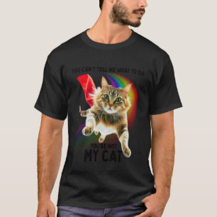 T-shirt Mème de chat drôle pour hommes femmes Chat volant