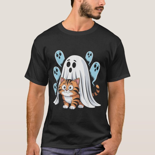 T-shirt Mème de chat drôle Soky Halloween minou  (Devant)