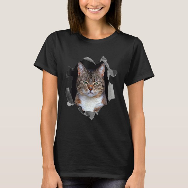 T-shirt Mème de chat en colère grincheux (Devant)