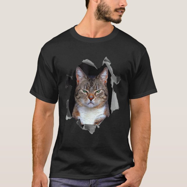 T-shirt Mème de chat en colère grincheux (Devant)