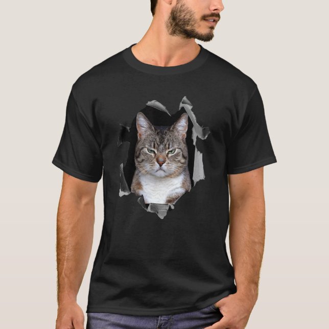 T-shirt Mème de chat en colère grincheux (Devant)
