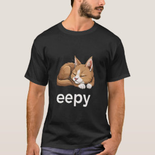 T-shirt Meme de chat endormi drôle idiot chaton somnolent