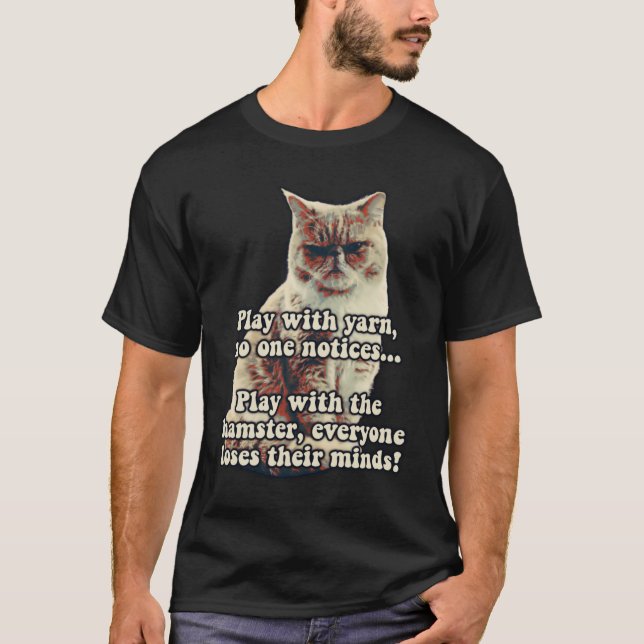 T-shirt Mème de chat fâché drôle pour les kitty personnes  (Devant)