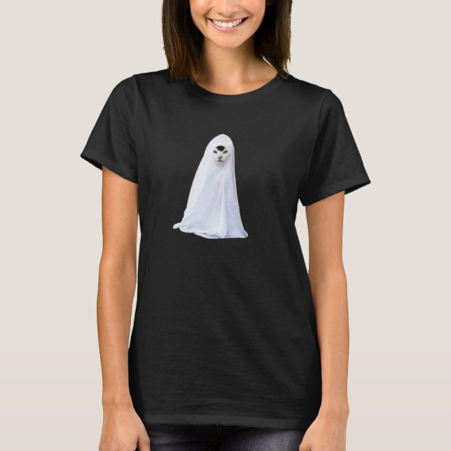 T-shirt Mème de chat fantôme, mème Internet populaire Hall (Devant)