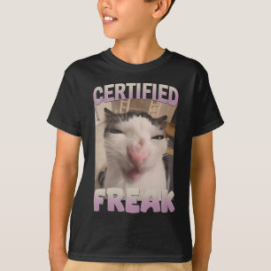 T-shirt Mème de chat Freak Certifié Mèmes Offensifs Funn
