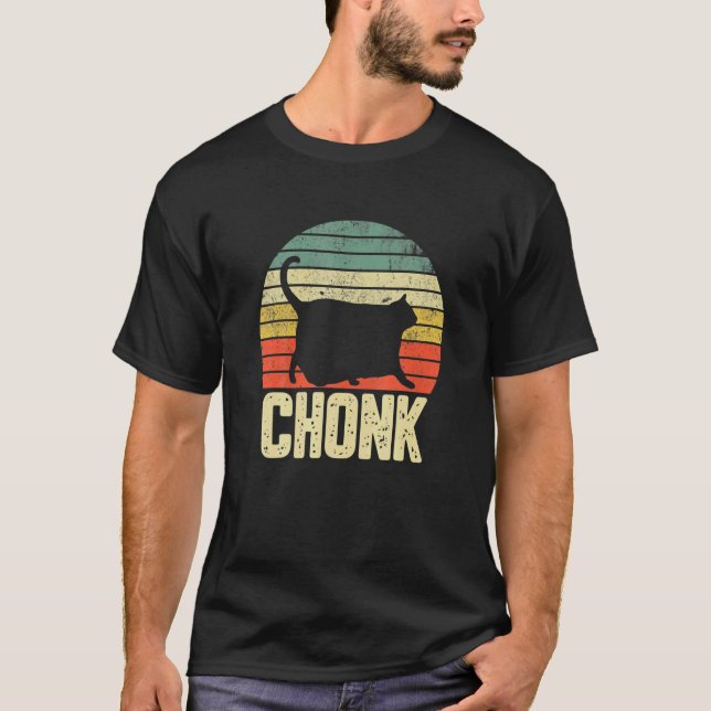 T-shirt Mème de chat gras Chonk Cat (Devant)