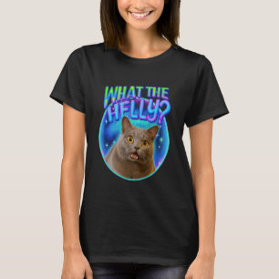 T-shirt Mème de chat humour humour drôle citation Qu'est-c