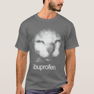 T-shirt Mème de chat Ibuprofène drôle avec un visage félin