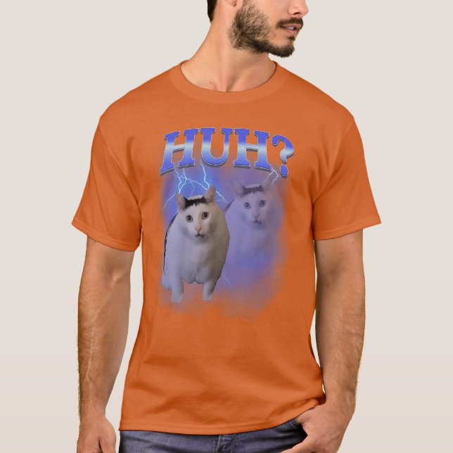 T-shirt Meme de chat idiot drôle, étrangement contrefaçon  (Devant)