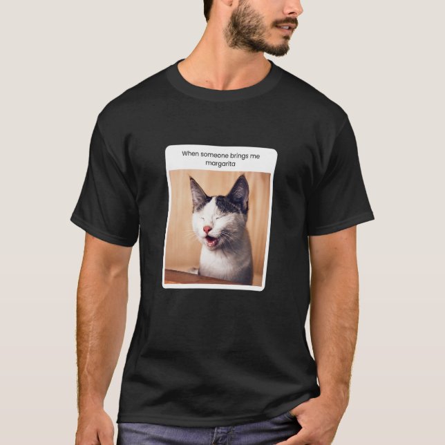 T-shirt Mème de chat Margarita Boire Alcool (Devant)