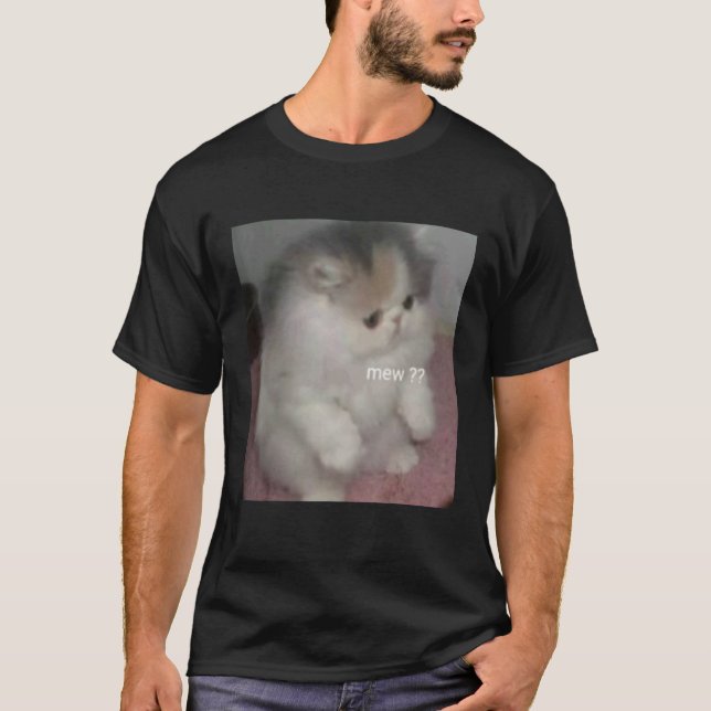 T-shirt mème de chat mew (Devant)