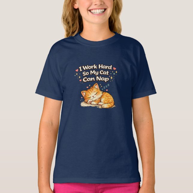 T-shirt mème de chat mignon drôle (Devant)