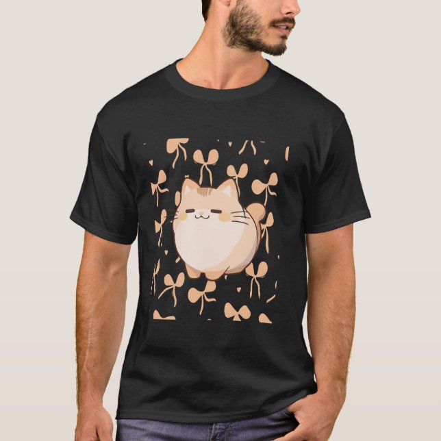 T-shirt Mème de chat mignon mignon Sleepy Kitten coquette (Devant)