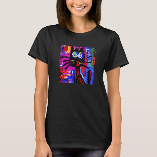 T-shirt Mème de chat noir de kitten spirituel (Devant)