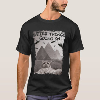 T-shirt Mème de chat OVNI - Drôle de selfie de chat avec d