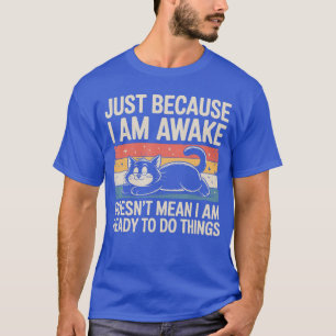 T-shirt Mème de chat paresseux drôle Amateur de trucs biza